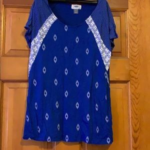 Cobalt Blue Old Navy Ikat Tee